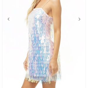 Sequin Fringe Cami Dress